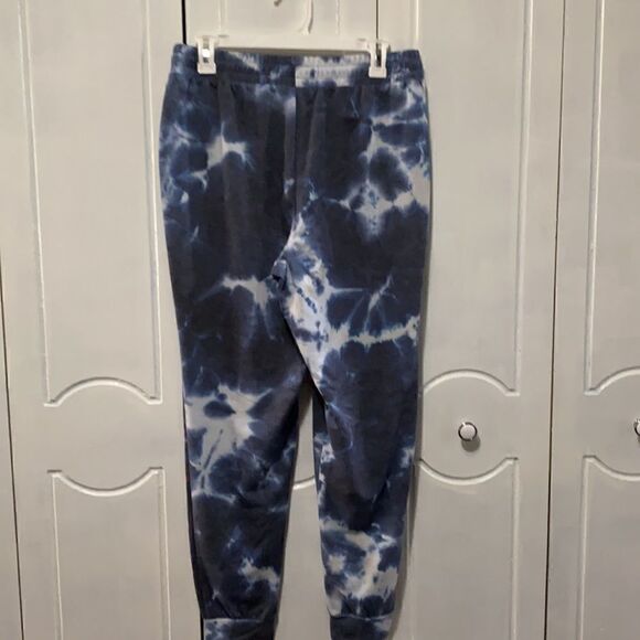 NWOT Rae Dunn Tie Dye Sweatpants navy/white L - Picture 6 of 9